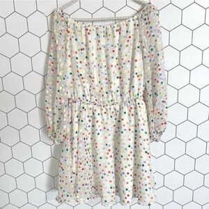 Lovers + Friends World Traveler Dress Chic Cream polka dot